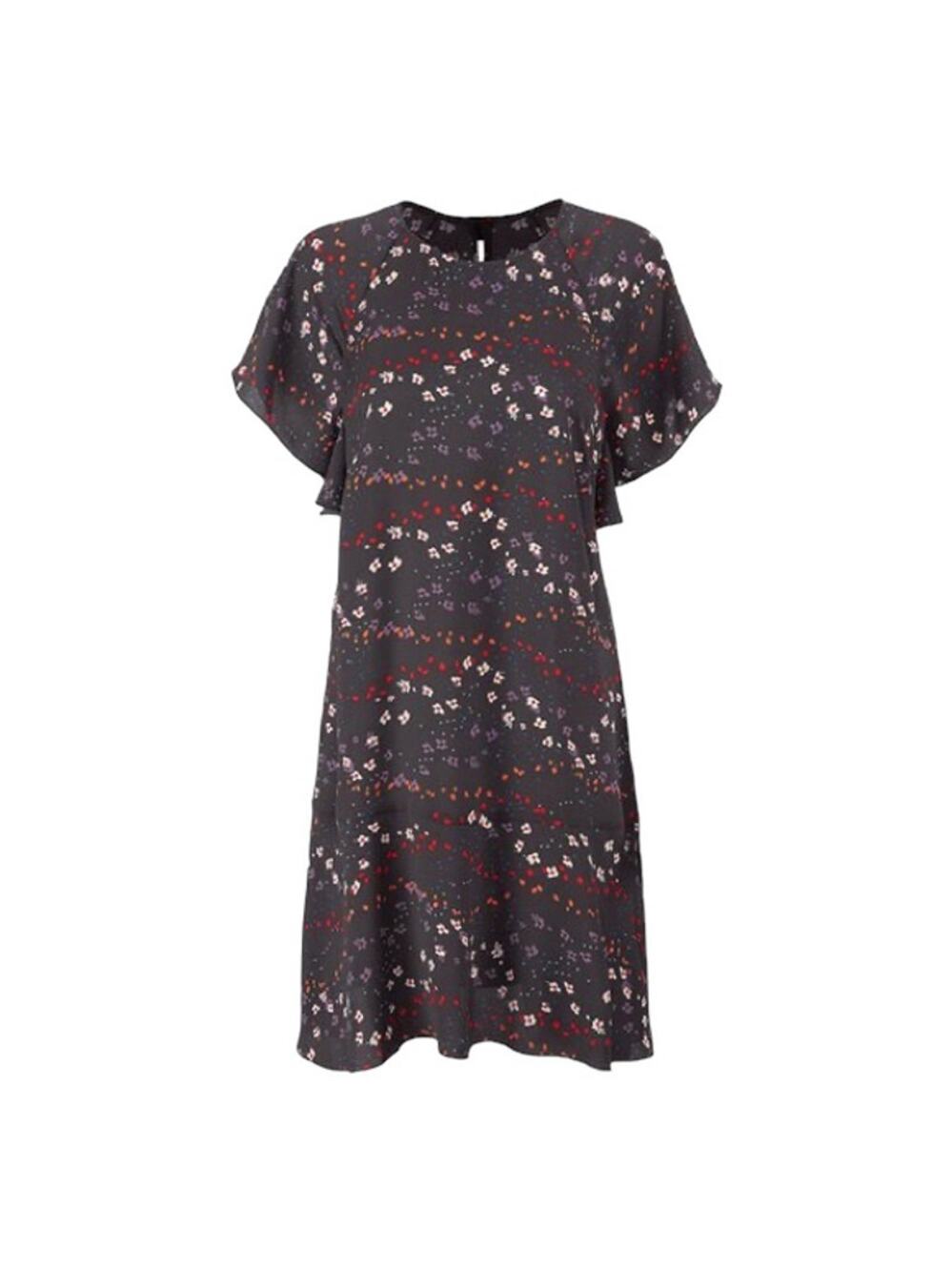 CAbi Muse Floral Dress (Style 3828) - Gray Multi - XS
